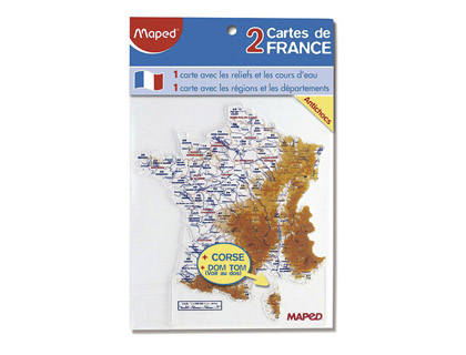 CARTE GOGRAPHIQUE MAPED COLIER HAUTEUR 18CM