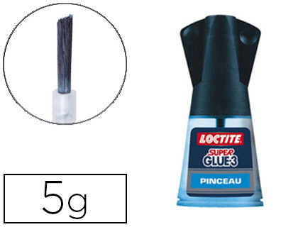 COLLE RAPIDE LOCTITE PINCEAU APPLICATEUR SCURIT ANTI-RENVERSEMENT FLACON 5G