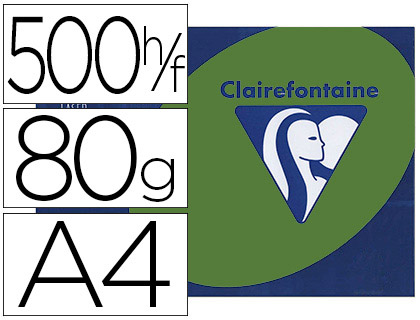 PAPIER COULEUR CLAIREFONTAINE TROPHE MULTIFONCTION A4 80G/M2 COULEURS INTENSES VERT SAPIN PAQUET 500 FEUILLES