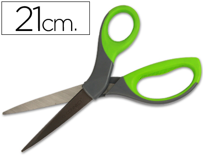 CISEAUX Q-CONNECT CONOMIQUES AVEC GRIP 210MM ANNEAUX CAOUTCHOUC