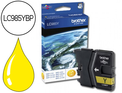 CARTOUCHE BROTHER JET D'ENCRE LC985Y COULEUR JAUNE 260P