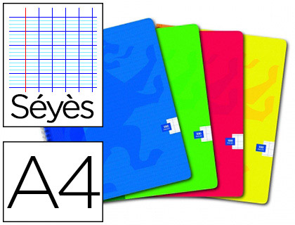 CAHIER OXFORD OPENFLEX RELIURE INTGRALE COUVERTURE POLYPROPYLNE TRANSPARENT A4 21X29,7CM 100 PAGES SYS PAGE DE GARDE