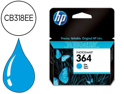 CARTOUCHE HP 364 JET D'ENCRE CB318EE COULEUR CYAN 300P