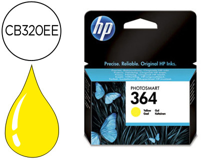 CARTOUCHE HP 364 JET D'ENCRE CB320EE COULEUR JAUNE 300P