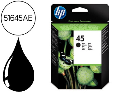 CARTOUCHE HP 45 JET D'ENCRE 51645AE COULEUR NOIR HAUTE CAPACIT 830P