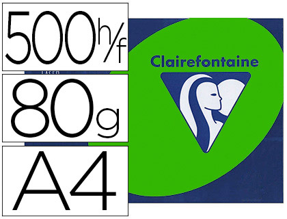 PAPIER COULEUR CLAIREFONTAINE TROPHE MULTIFONCTION A4 80G/M2 COULEURS INTENSES VERT MENTHE PAQUET 500 FEUILLES