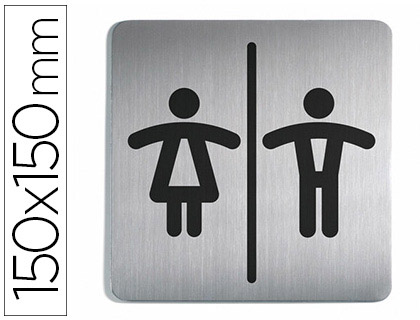 PLAQUE PICTOGRAMME DURABLE TOILETTE HOMME/FEMME