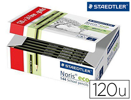 CRAYON GRAPHITE STAEDTLER NORIS CO 2HB COFFRET COLE 120 UNITS + 24 GRATUITS