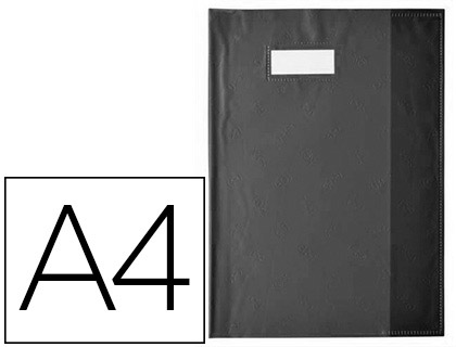 PROTGE-CAHIER ELBA STYL'SMS PVC OPAQUE 12/100E SANS PHTALATES PORTE-TIQUETTE ET TIQUETTE A4 210X297MM NOIR