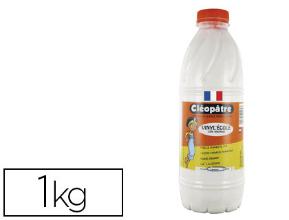 COLLE VINYLIQUE CLOPTRE BLANCHE TOUS TYPES TRAVAUX USAGE MAISON BUREAU NETTOYAGE FACILE SANS SOLVANT FLACON 1L