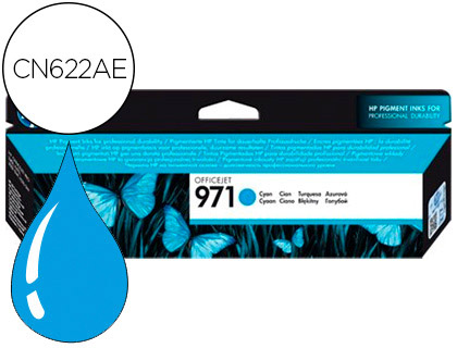 CARTOUCHE HP 971 JET D'ENCRE CN622AE COULEUR CYAN