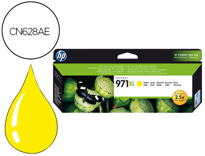 CARTOUCHE HP 971XL JET D'ENCRE CN628AE COULEUR JAUNE HAUTE CAPACIT 6600P