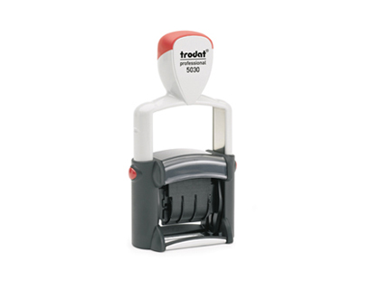 TAMPON DATEUR TRODAT 5030 MTALLIQUE LGER INCASSABLE DATE 4MM ENCRAGE AUTOMATIQUE USAGE RPTITIF ENCRE NOIRE