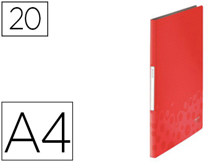 PROTGE-DOCUMENTS LEITZ BEBOP POLYPROPYLNE 45/100E 20 POCHETTES 231X13X310MM DOCUMENTS A4 210X297MM COLORIS ASSORTIS