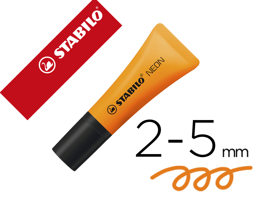 SURLIGNEUR STABILO NON FLUORESCENCE INTENSE SCHE APRS 4H TUBE GLOSS COLORIS ORANGE
