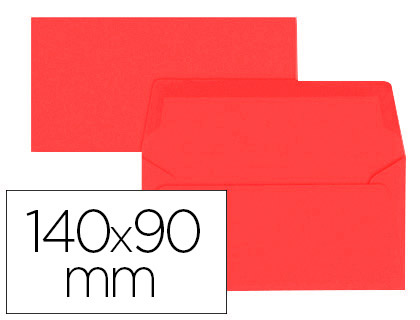 ENVELOPPE OXFORD VLIN 90X140MM 120G COLORIS ROUGE TUI 20 UNITS