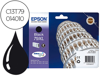 CARTOUCHE EPSON T79XL JET D'ENCRE C13T79014010 COULEUR NOIR HAUTE CAPACIT 2600P