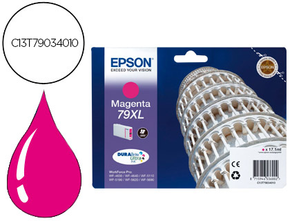 CARTOUCHE EPSON T7903 JET D'ENCRE C13T79034010 COULEUR MAGENTA HAUTE CAPACIT 2000P