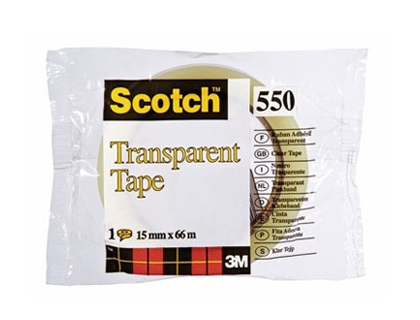 RUBAN ADHSIF SCOTCH TRANSPARENT RSISTANT 15MMX66M SACHET