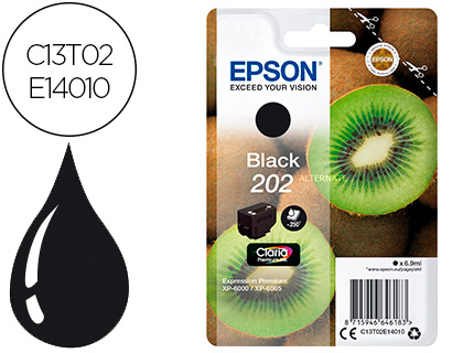 CARTOUCHE EPSON JET D'ENCRE 202 COULEUR NOIR 250P
