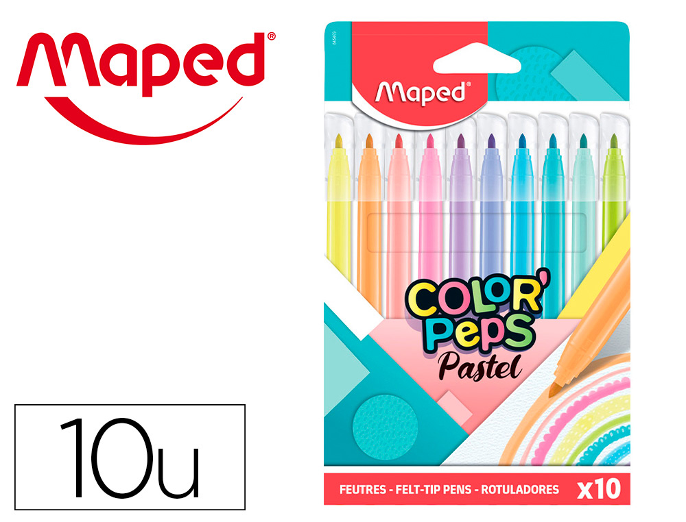 STYLO- FEUTRE MAPED PASTEL POCHETTE DE 10