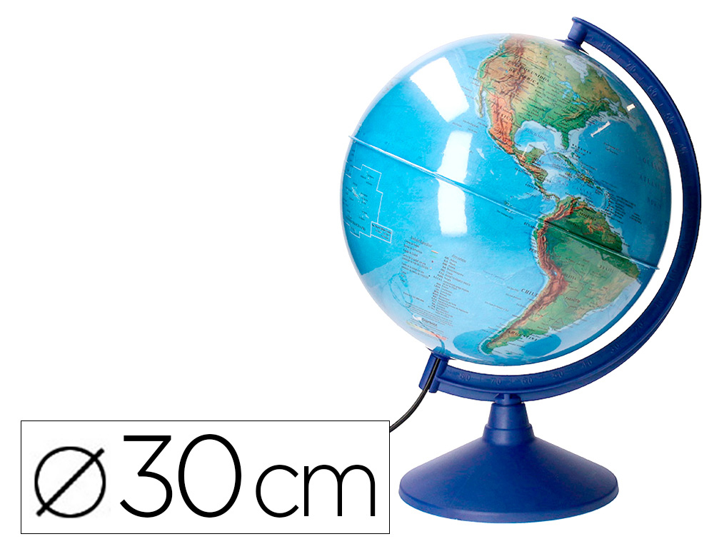 GLOBE TERRESTRE ANTARTIK LUMINEUX CARTE PHYSIQUE ET    POLITIQUE EFFAABLE DIAMETRE  30 CM