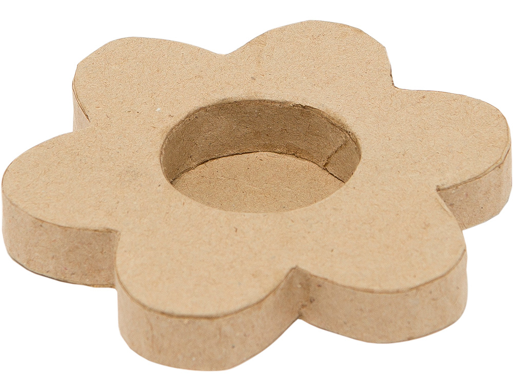 BOUGEOIR O'COLOR CARTON A DECORER FORME FLEUR 10CM LOT  5 UNITES