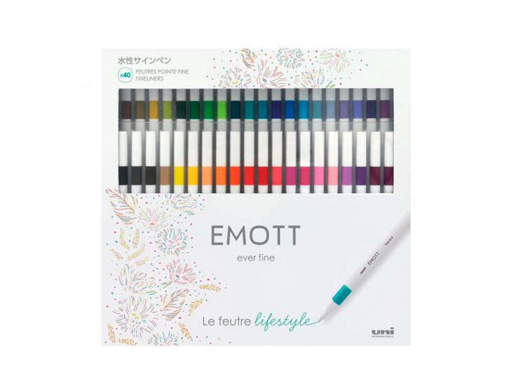 COFFRET UNIBALL FEUTRE EMOTT POINTE FINE MULTICOLOR 40     UNITES