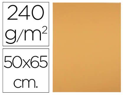 PAPIER CARTONN LIDERPAPEL DESSIN TRAVAUX MANUELS 240G/M2 50X65CM UNICOLOR NOISETTE