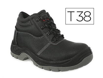 CHAUSSURE FARU SCURIT CUIR EMBOUT ACIER COLORIS NOIR TAILLE 38 PAIRE