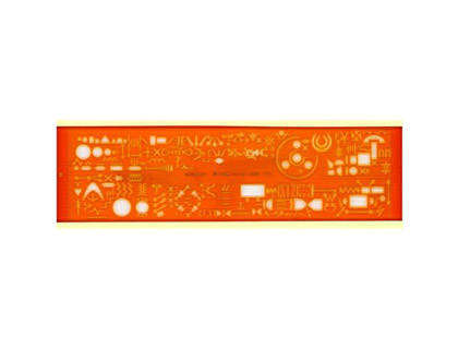 NORMOGRAPHE MINERVA LECTROGRAPHE STANDARD N.13A EN PLASTIQUE COLORIS ORANGE