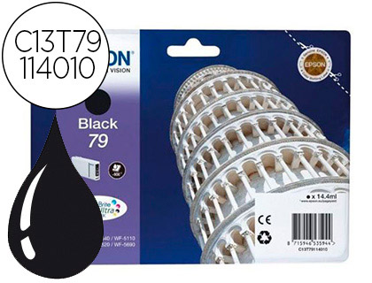 CARTOUCHE EPSON JET D'ENCRE T7911 EPSON WF-4640/5110/5190/5620/5690 COULEUR NOIR