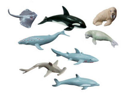 JEU MINILAND ANIMAUX MARINS 8 FIGURINES