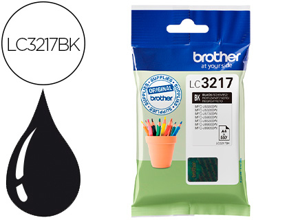CARTOUCHE BROTHER JET D'ENCRE LC3217 COULEUR NOIR 550P