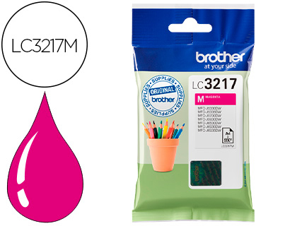 CARTOUCHE BROTHER JET D'ENCRE LC3217 COULEUR MAGENTA 550P