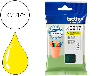 CARTOUCHE BROTHER JET D'ENCRE LC3217 COULEUR JAUNE 550P