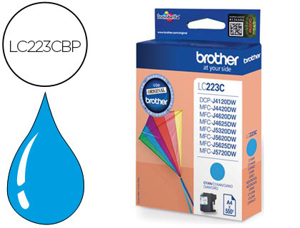 CARTOUCHE BROTHER JET D'ENCRE ORIGINALE LC223C COULEUR CYAN