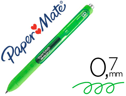 ROLLER PAPER MATE INKJOY GEL 600ST POINTE MOYENNE 0.7MM COLORIS VERT