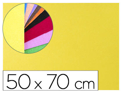 PLAQUE MOUSSE LIDERPAPEL TEXTURE SERVIETTE 50X70CM 60G/M2 PAISSEUR 2MM UNICOLORE JAUNE