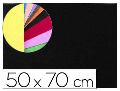 PLAQUE MOUSSE LIDERPAPEL TEXTURE SERVIETTE 50X70CM 60G/M2 PAISSEUR 2MM UNICOLORE NOIR