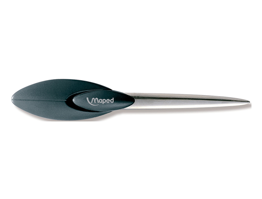 OUVRE-LETTRE MAPED LAME ACIER 17CM MANCHE ERGONOMIQUE COLORIS NOIR
