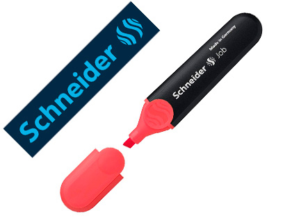 SURLIGNEUR SCHNEIDER JOB POINTE BISEAUTEE RECHARGEABLE AVEC MAXX 660 REFILL STATION  RESISTE EVAPORATION ROUGE