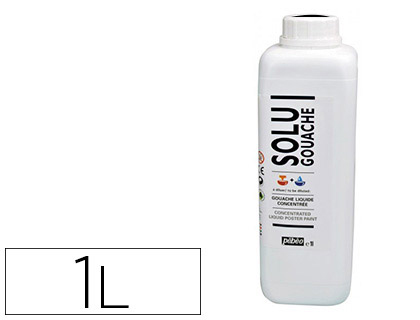 GOUACHE LIQUIDE PEBEO SOLUGOUACHE CONCENTRE DILUTION COMPLTE COUVRANTE ONCTUEUSE COLORIS VIOLET FLACON 1L