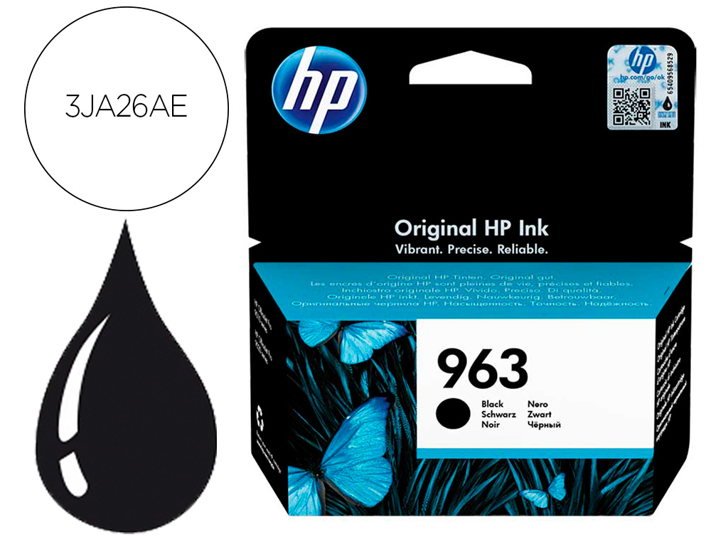 CARTOUCHE HP JET ENCRE 963 OFFICEJET PRO 9010 - 9020 /   9022 / 9023 / 9025 1000 PAGES NOIR