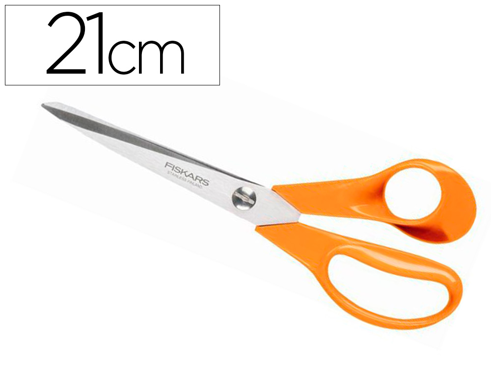 CISEAUX FISKARS UNIVERSELS 21CM DESIGN ERGONOMIQUE COUPE FACILEMENT TISSU PAPIER ET    MATRIAUX LAMINS DROITIERS