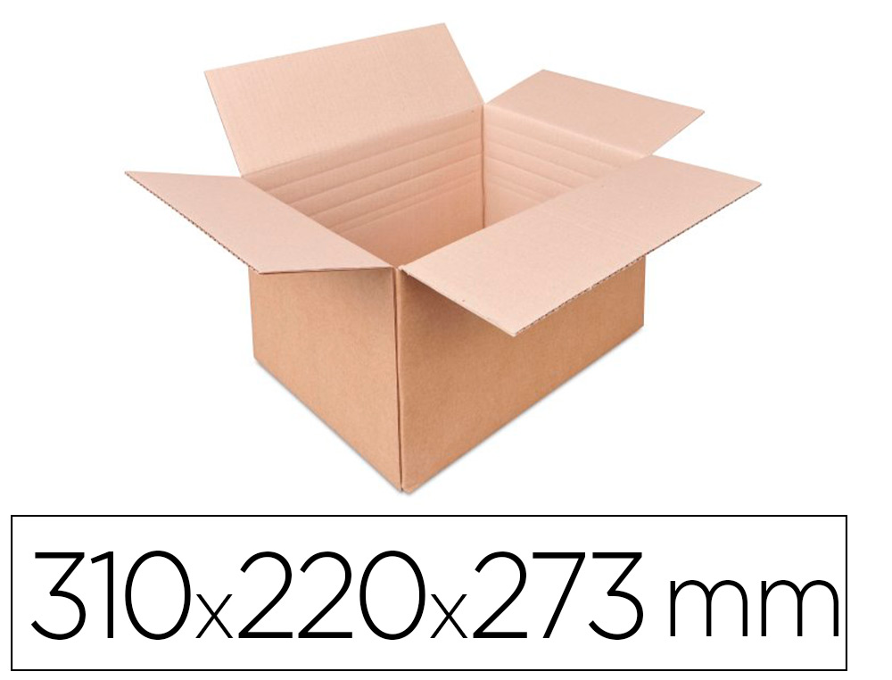 CAISSE  HAUTEUR VARIABLE ANTALIS CARTON ONDUL FOND AUTOMATIQUE RAINAGE PRDCOUPE ANGLES31X22X27,3CM 10 UNITS
