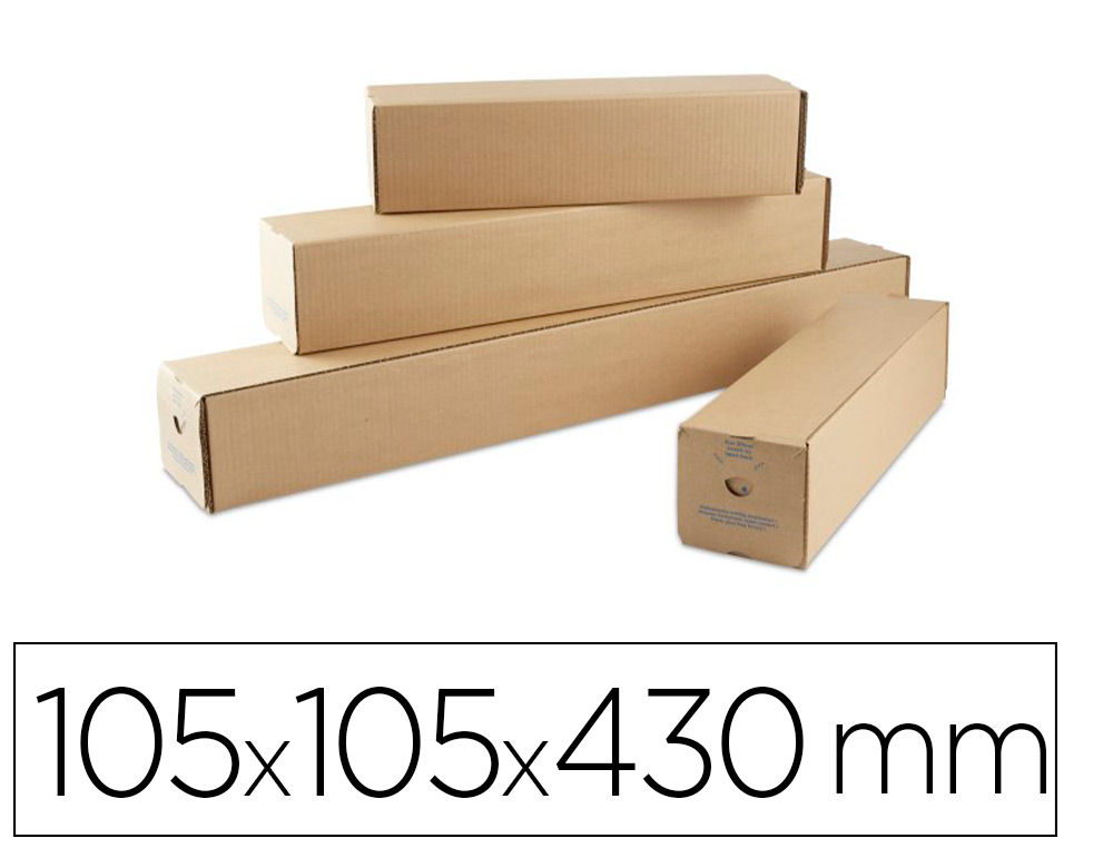 TUBE D'EXPDITION CARR ANTALIS MASTER'IN CARTON ONDUL TRS RSISTANT FERMETURE AUTO-ADHSIVE 10,5X10,5X43CM