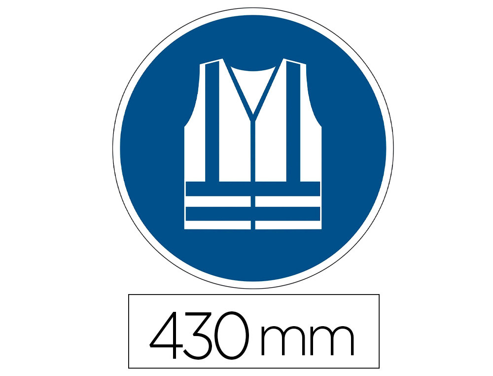 STICKER SOL DURABLE GILET SECURITE OBLIGATOIRE REFLECHISSANT ANTIDERAPANT RESISTE ABRASION DECHIRURES DIAMETRE 43CM BLEU