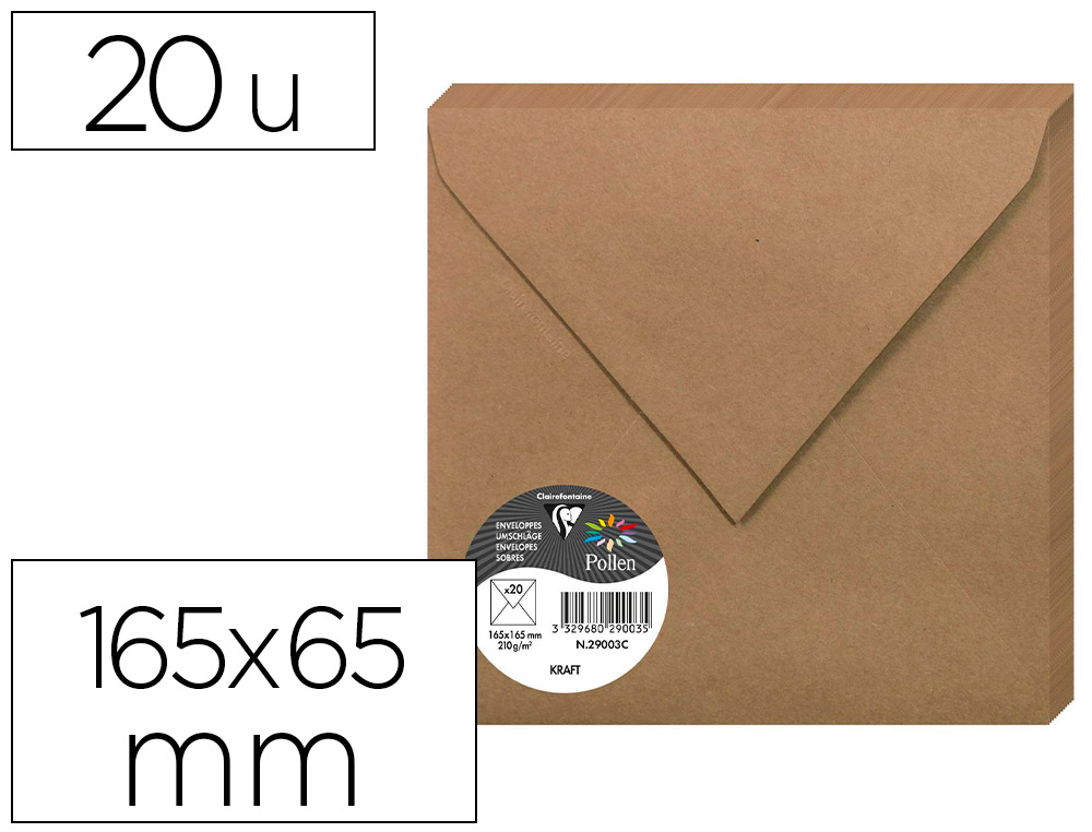 POLLEN ENVELOPPE 165X165 PAQUET DE 20 F