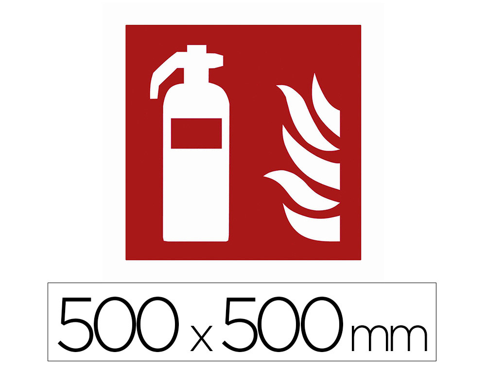 STICKER SOL VISO ZONE EXTINCTEUR PICTOGRAMME ADHESIF ANTIDERAPANT COTE 500MM CONFORME NORME ISO 7010